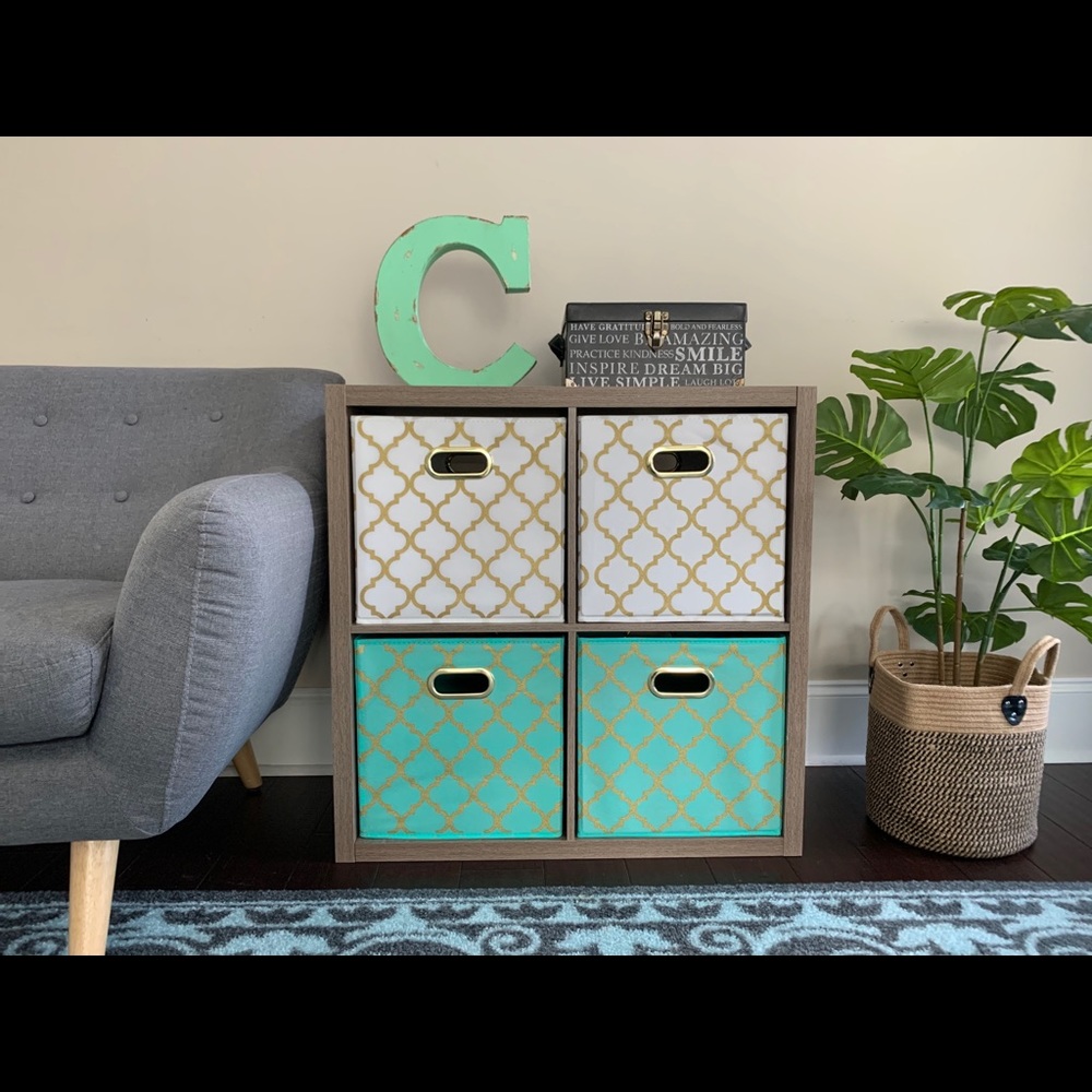 NEW 4pcs Set Storage Cube Box 13”x13”x13